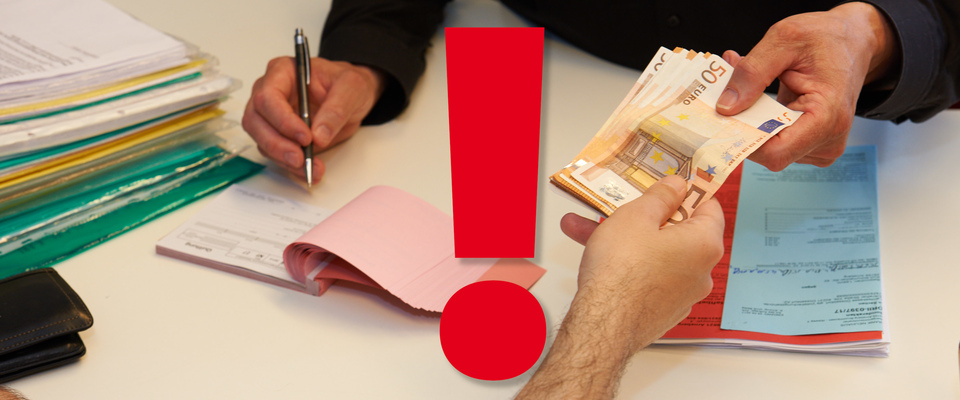 Warnung vor einer Zahlung